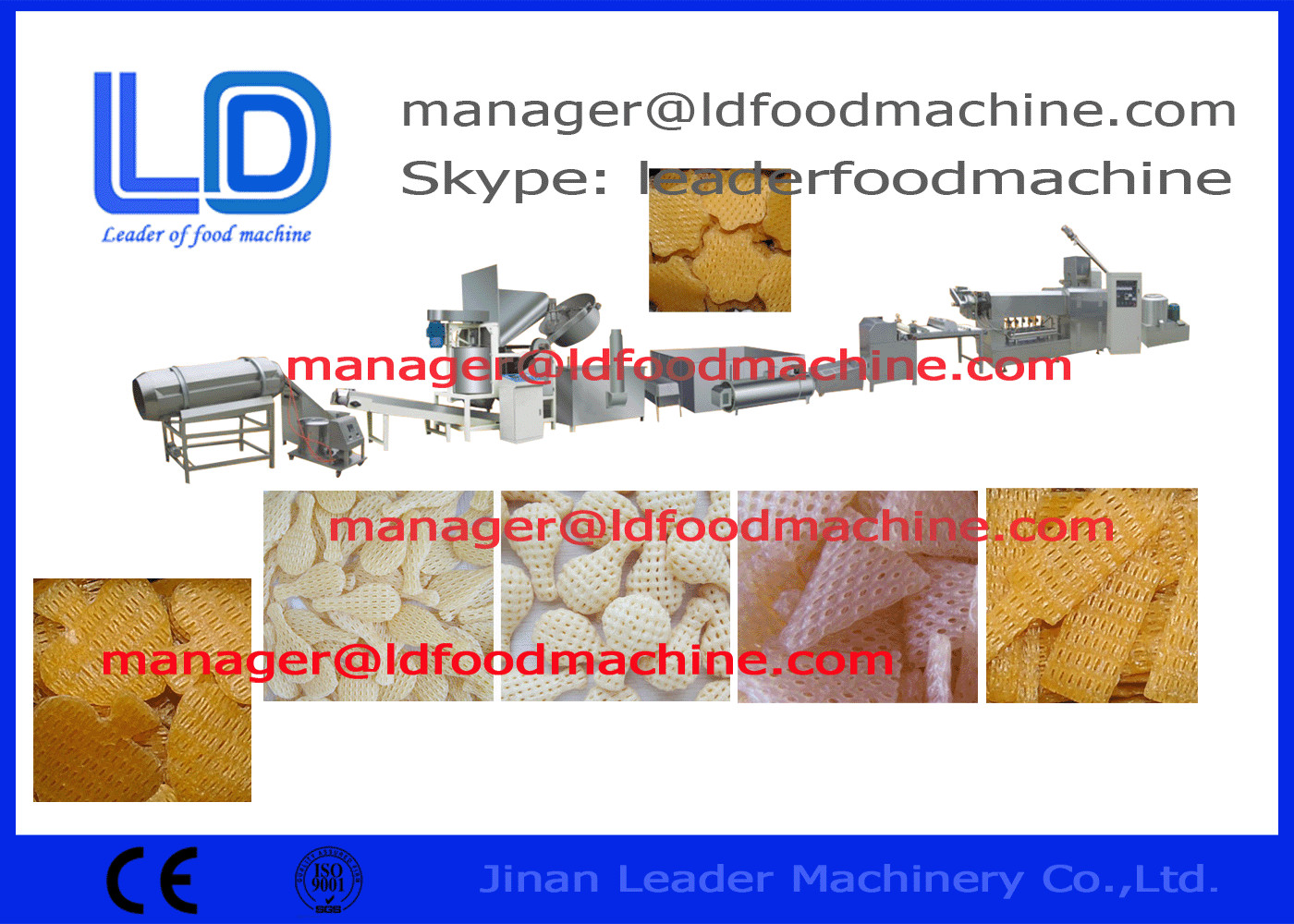 Tự động 3D Snack Pellet Máy móc cho các nhà máy chế biến thực phẩm, thực phẩm Dây chuyền sản xuất