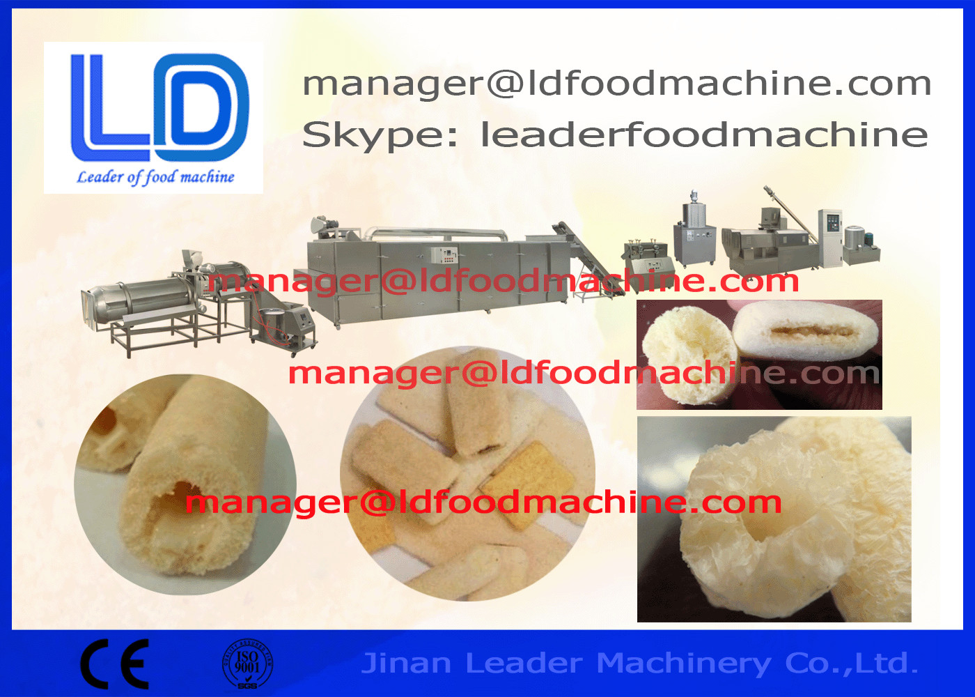 tự động bơm Snacks Làm Máy móc, kiều mạch / đậu / tinh bột dây chuyền chế biến thực phẩm