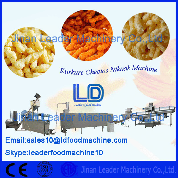 Inox ngô Curls Kurkure Making Machine cho Làm Twist Snacks 125kg / h